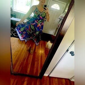 Exotic Sundress Coverup Jealous Tomato size L!